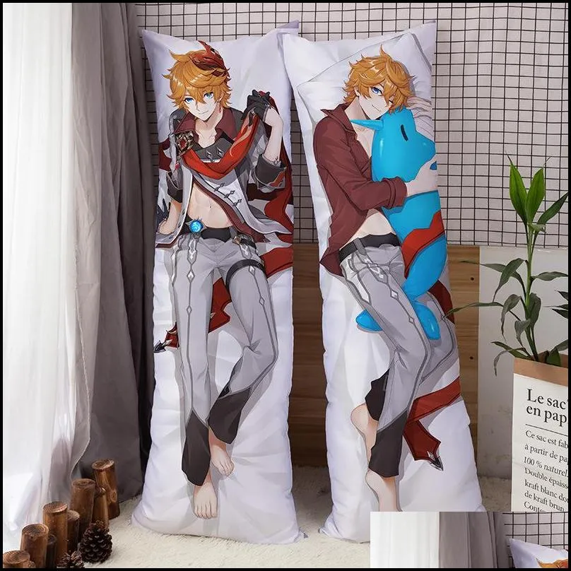 japanese anime game genshin impact handsome kaeya xiao pillowcase hugging body pillow cover otaku pilow boyfriend 18 220507