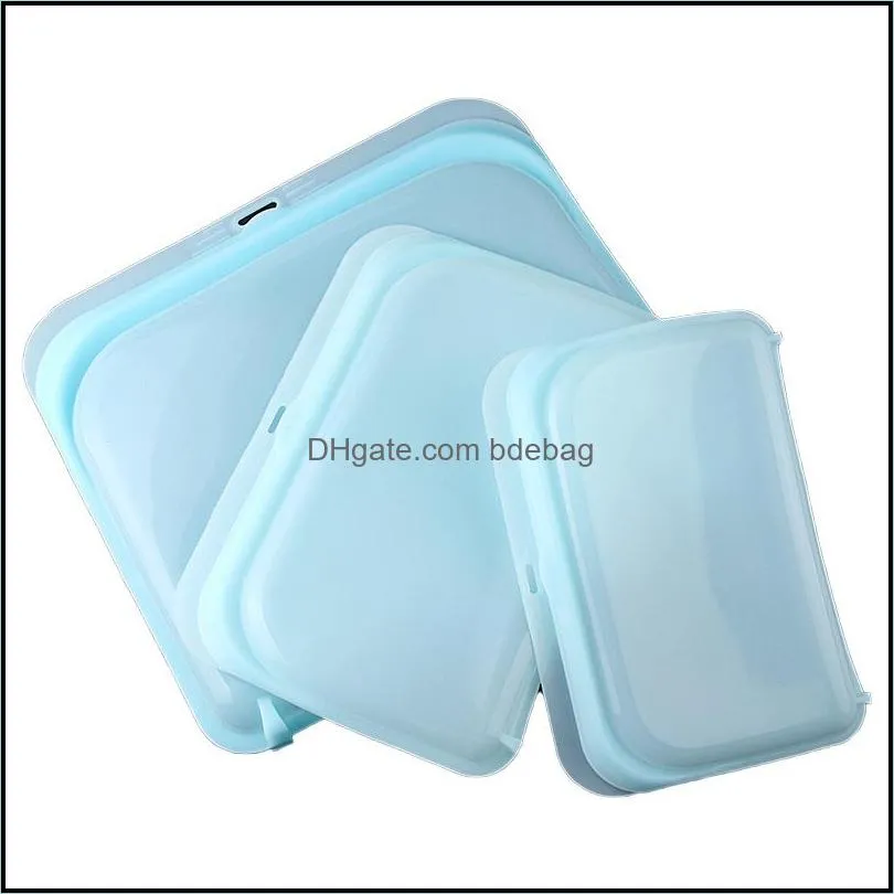 3 pcs silicone bags food storage bag seal food preservation bag silicone food bag suitable for refrigerators microwave ovens 20 v2