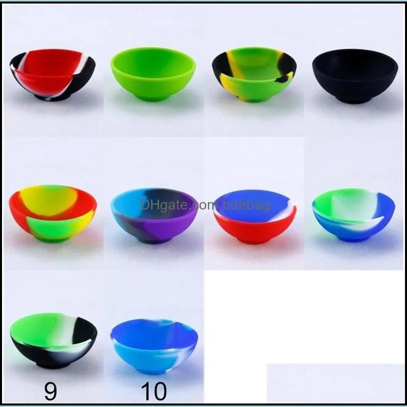 mini silicone cigarette storage box 8g bowl shaped small oil wax dabs containers pill case home decoration arrival 1 4sl g2