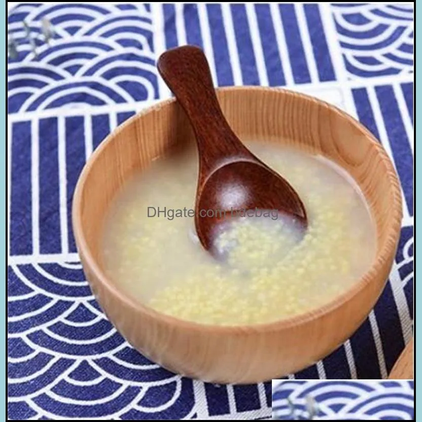 wooden spoons mini babies spoon simplicity solid color delicate tea scoop powdered milk compact camping convenient 1 99pt f2