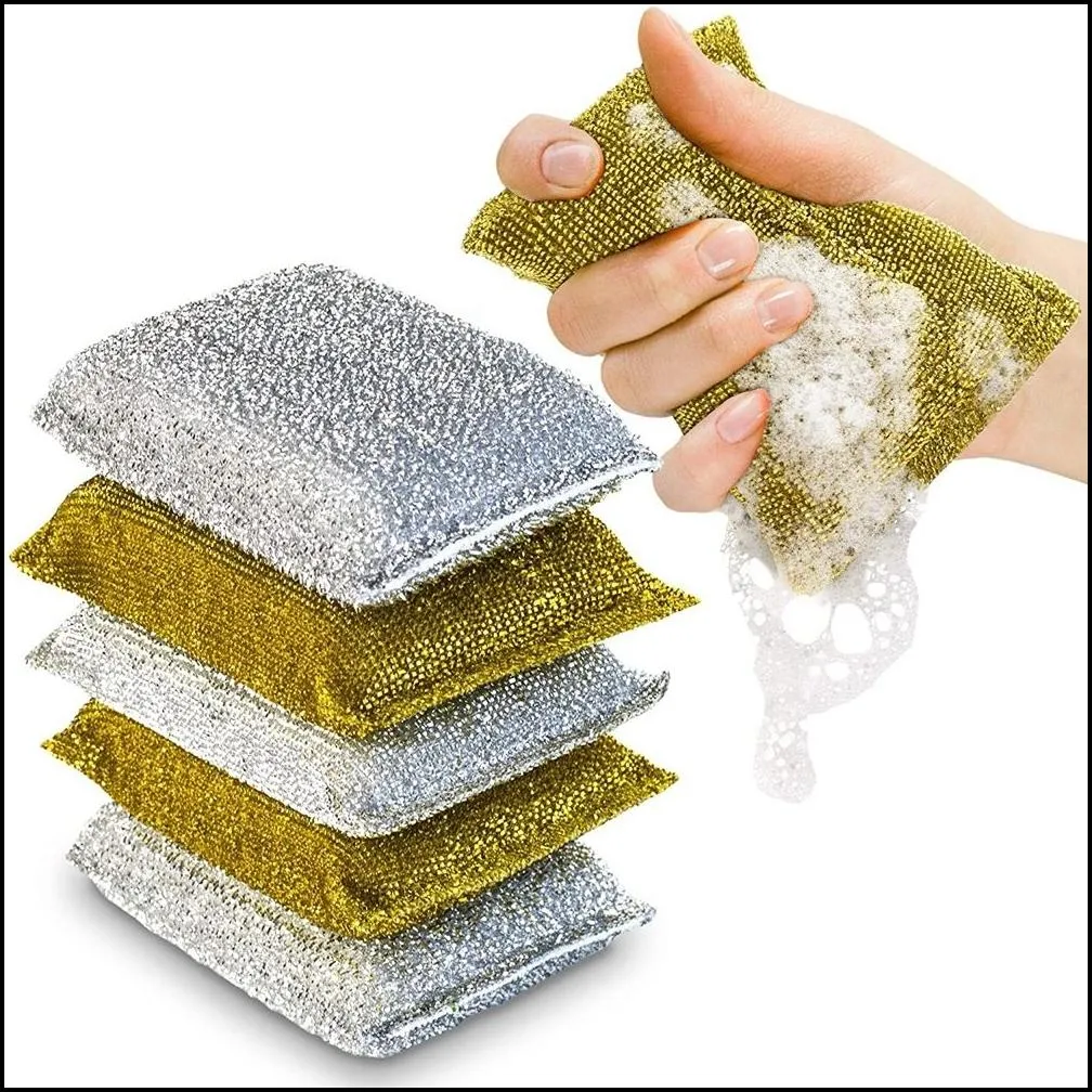 kitchen scrubbing sponges non scratch cleaner multi surface non metal dish scouring scrubbers 220926
