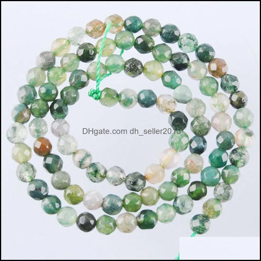 natural algae tribe agate faceted stone spacer loose beads 4 6 8 10 12mm jewelry making for bracelets 15 5inches by921