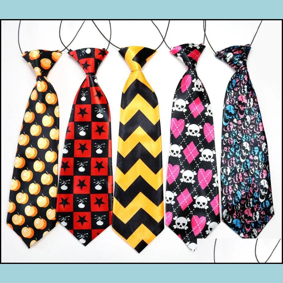 dog apparel 60pcs/lot halloween large neck ties adjustable neckties accessories pet supplies