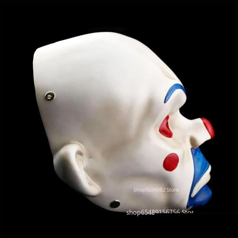 joker bank robber mask clown masquerade carnival party fancy latex gift prop accessory set christmas super hero horror 220715
