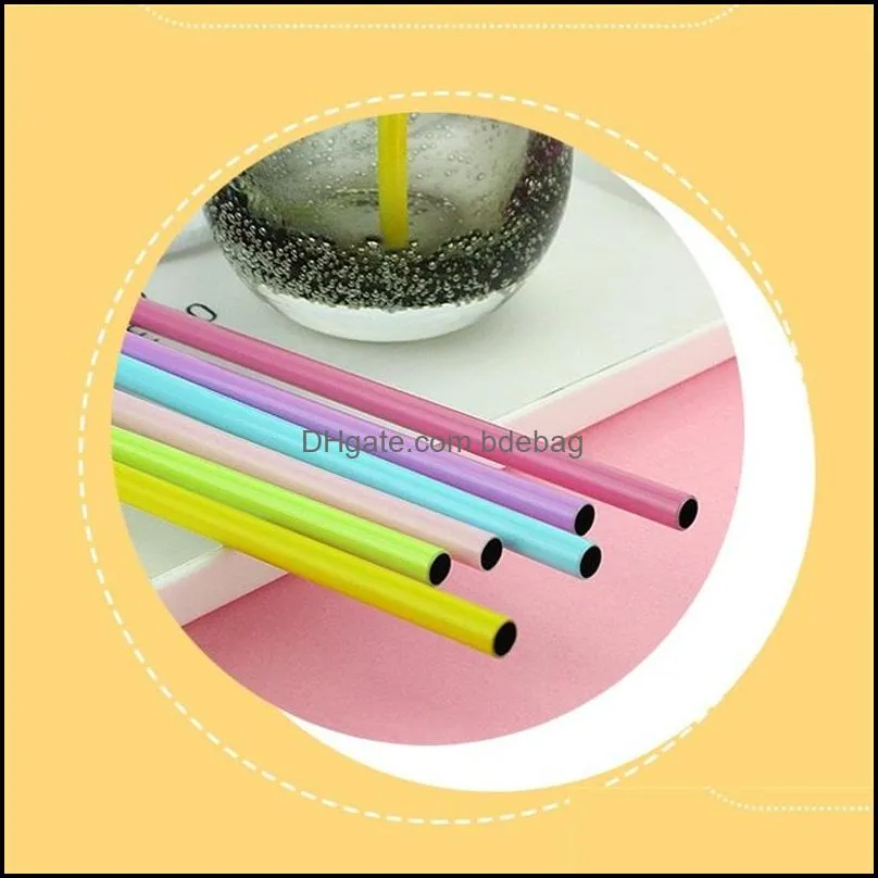 stainless steel ma caron color straw drinks coffee colour straws tea with milk pipette environmental multi style 1 98yfh1