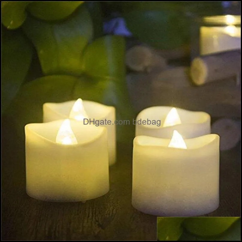 12 pcs realistic and bright flickering bulb battery operated flameless led tea light for seasonal festival celebration 5035 q2