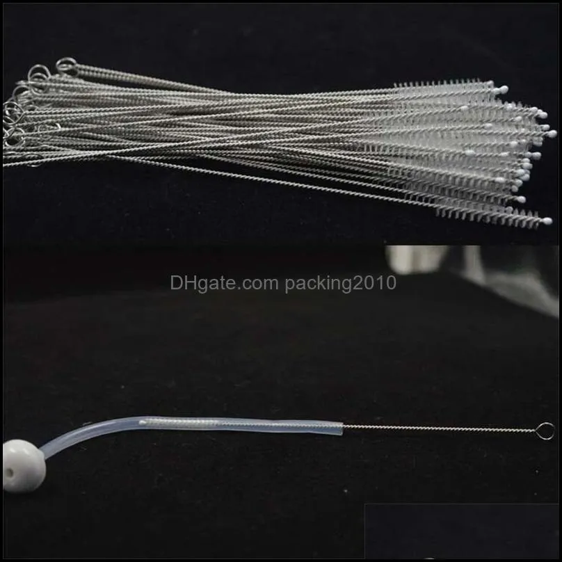 straw cleaning brush stainless steel wash drinking pipe straw brushes brush 17 5cm 20cm 24cm cleaner cheap 244 v2