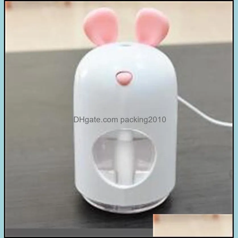 mouse cute water supply instrument mini desktop vehicle silence spray air moisture humidifier usb 250ml atomizer purifier new 23yf m2