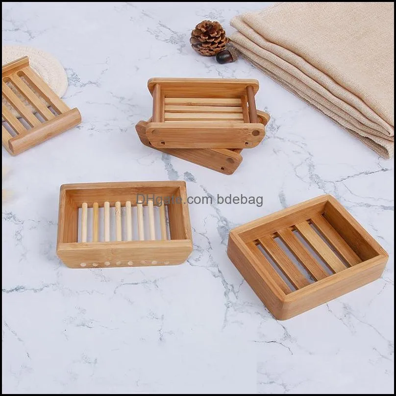 natural soap tray holders bamboo square 5styles soaps dishs supplies for bath shower plate 5 26zz q2
