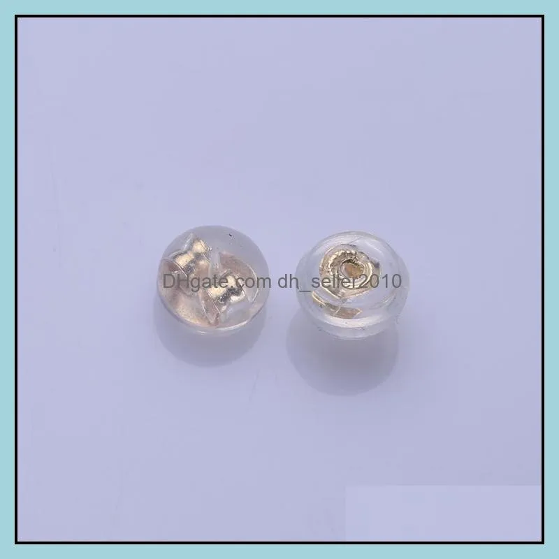 18k gold pearl stud earrings settings 3mm au750 earrings accessories earring for women girl diy earrings wedding gift 1pair/lot