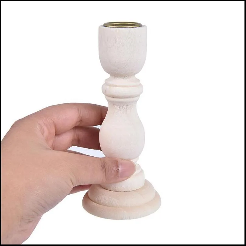 retro wood classic candlesticks holders wedding decoration 1pc