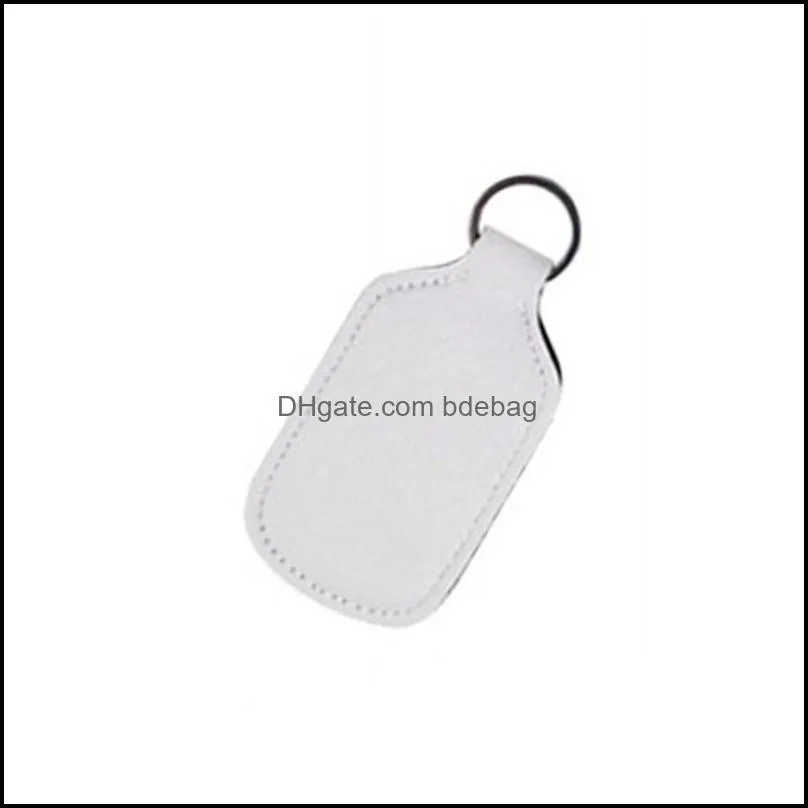 sublimation blanks bottle sleeves white 30ml bottle cover hand sanitizer perfume wrapping key ring neoprene material arrival 1 6ny