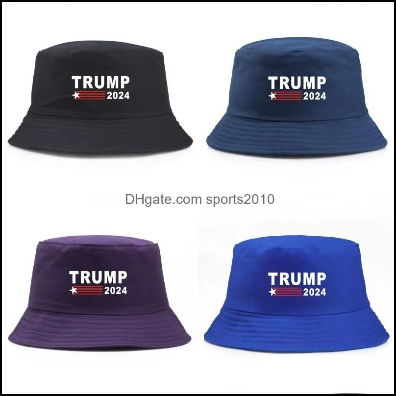 5 colors simple trump bucket sun cap usa presidential election trump 2024 fisherman hat spring summer fall outdoor 1133 v2