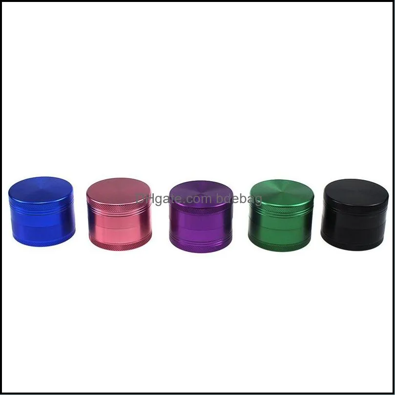 aluminium alloy household herb grinder 50mm grinders manual metal cigarette mill solid multicolor 4 layers 17 5ls d2