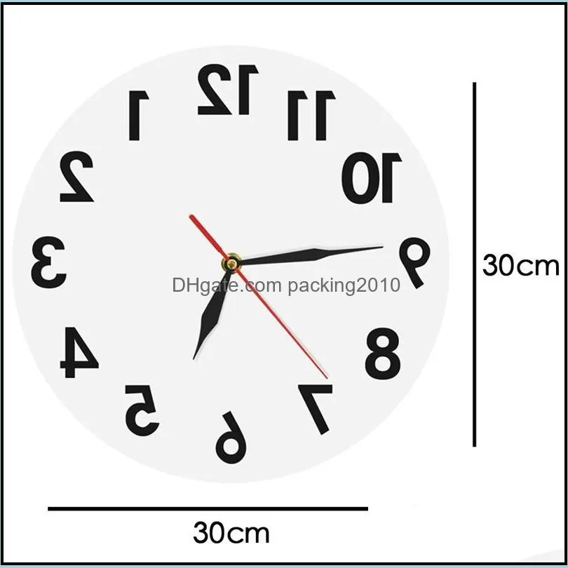 reverse wall clock unusual numbers backwards modern decorative clock watch excellent timepiece for your wall 2180 v2