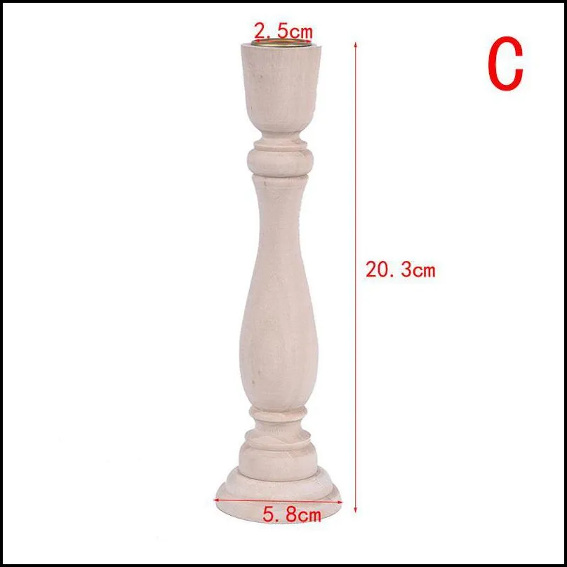 retro wood classic candlesticks holders wedding decoration 1pc