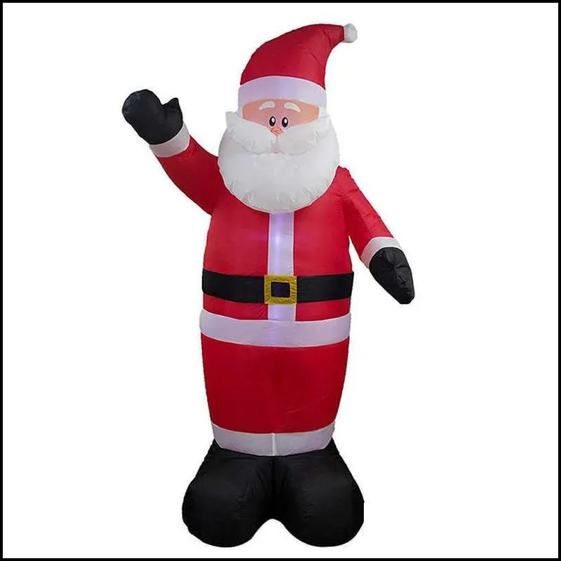 large inflatable santa claus outdoor garden christmas led night light 4ft 120cm effects for decor toys 211021