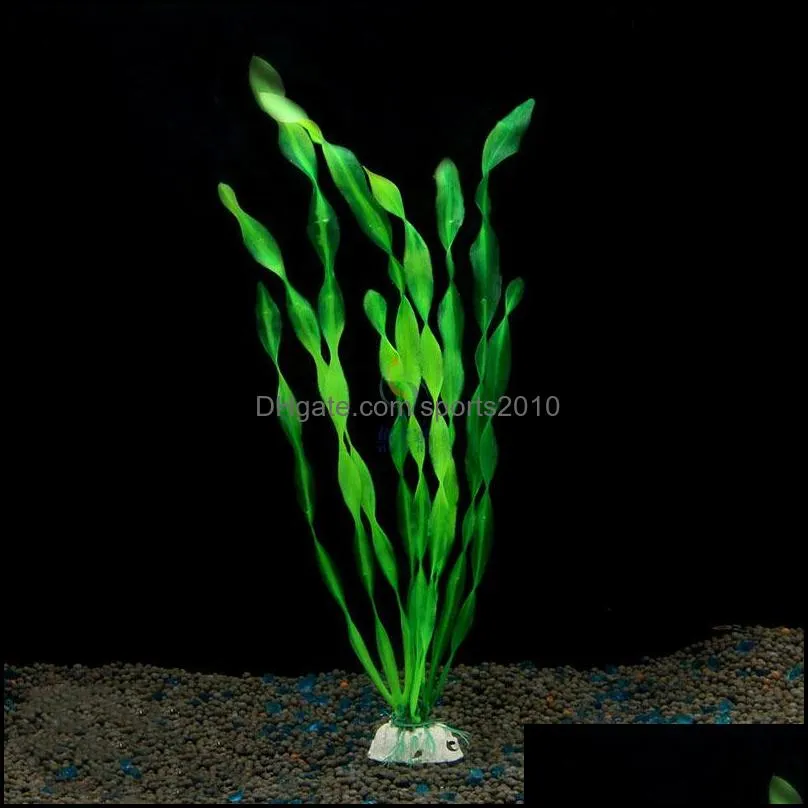 37cm artificial underwater plants aquarium fish tank decoration green purple water grass viewing decorations 1490 t2