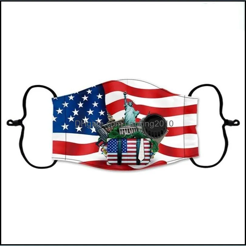 reusable face mouth mask america flag independence day maple leaves pm2 5 respirator with breathing valve mascarilla originality 6 9cp