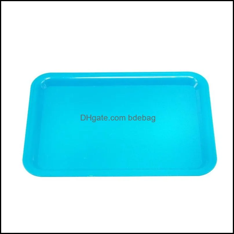 solid color rectangle ashtraies smoke smoking plastic rolling tray home flax bar office yellow durable unbreak high quality 3 5kqa m2