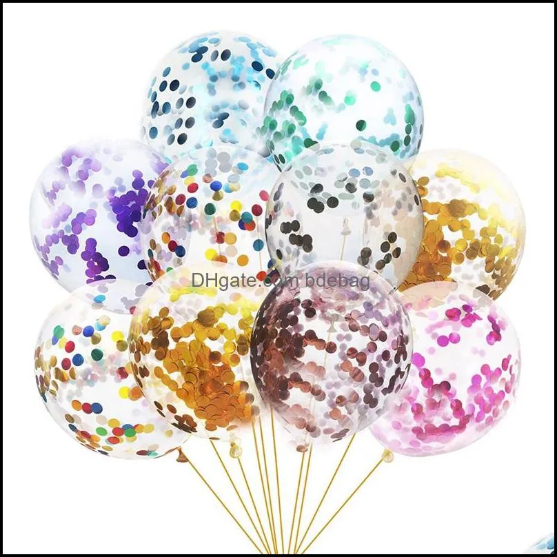 multi type sequins transparent ballon 12 inches valentines day halloween christmas graduation party decoration air balloons 0 19tt