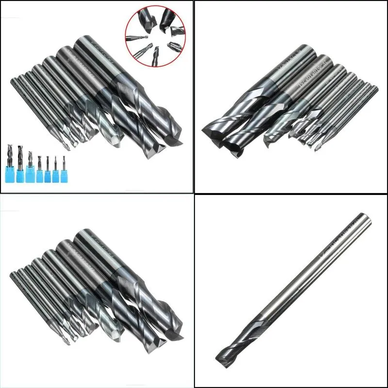 kitchen faucets 2-12mm solid carbide milling cutter 2 flute slot drills 2/3/4/6/8/10/12mm cnc tool
