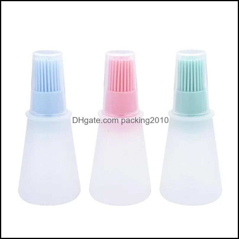 silicone controllable oil brush food grade bottle with lid high temperature resistance durable brushes kitchen supplies new arrival 2 7rm