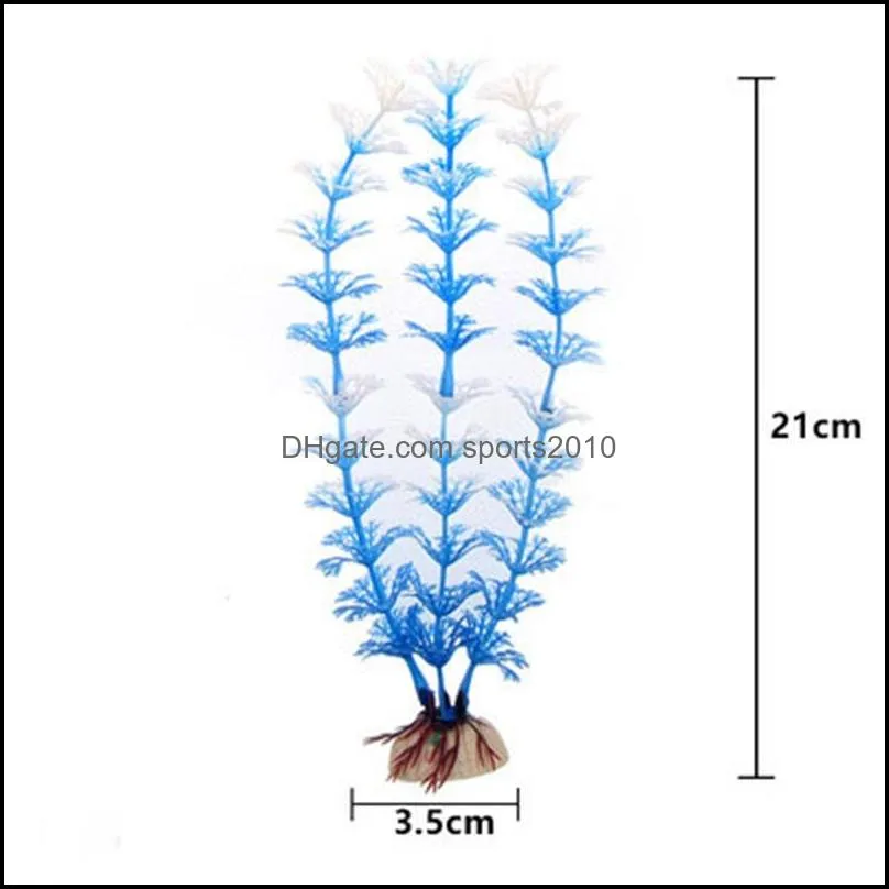 37cm artificial underwater plants aquarium fish tank decoration green purple water grass viewing decorations 1490 t2