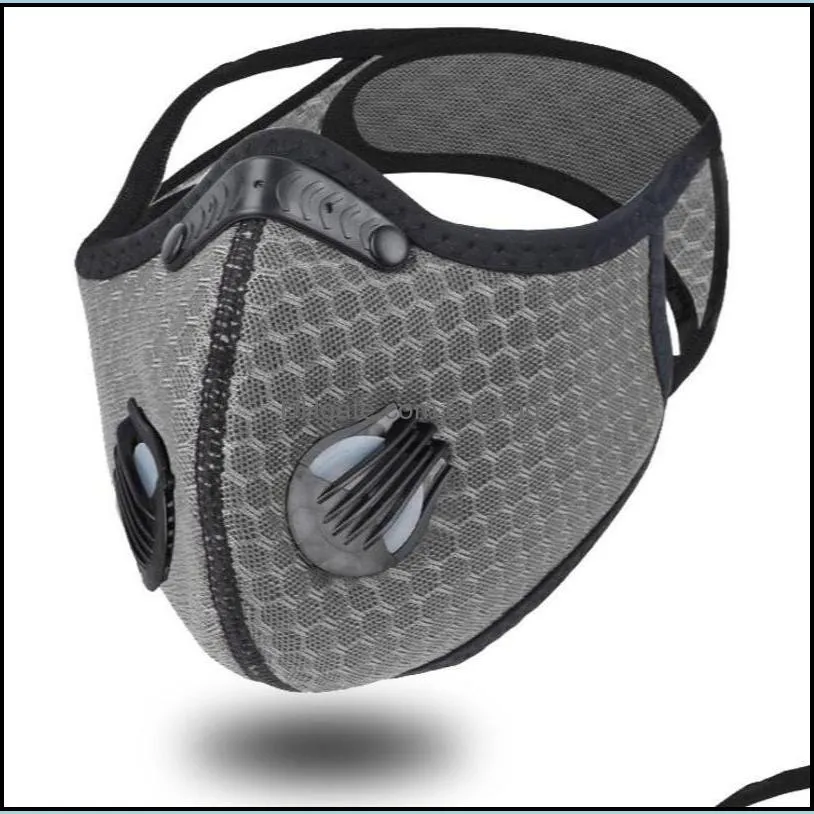 honeycomb cycling mask outdoor sports with valve filter masks respirable men women respirator dust proof sunscreen 5 9gl g2