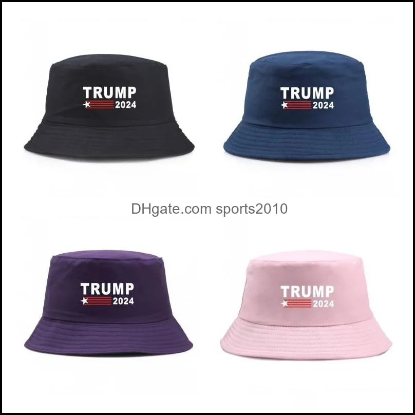 5 colors simple trump bucket sun cap usa presidential election trump 2024 fisherman hat spring summer fall outdoor 1133 v2