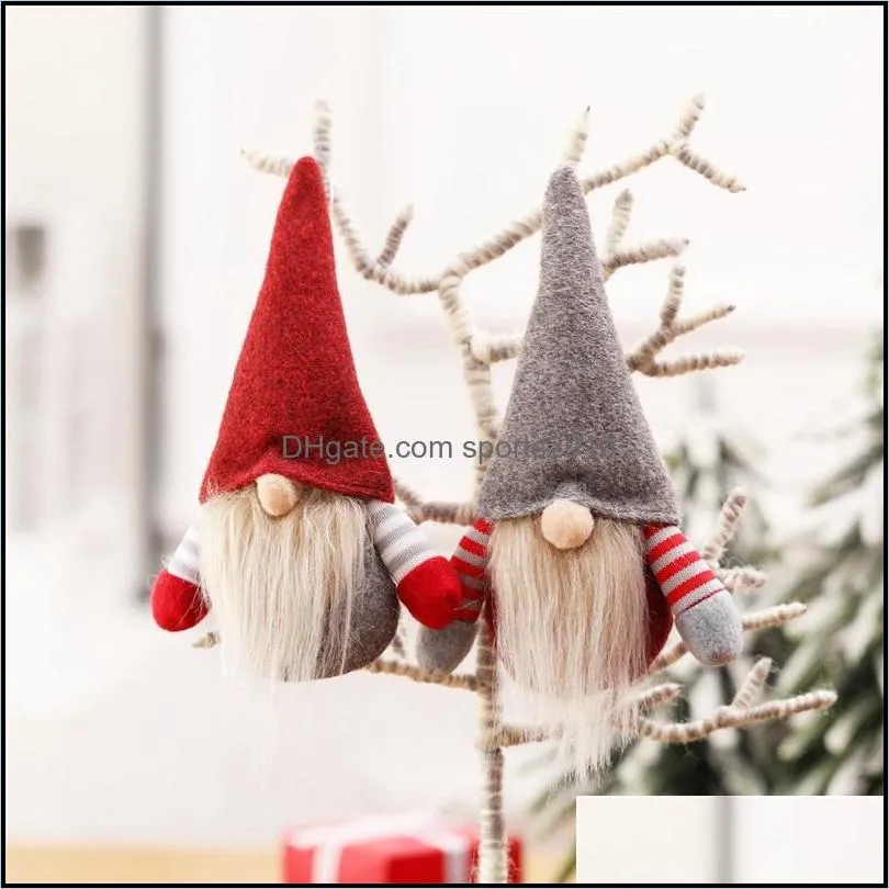 christmas handmade swedish gnome scandinavian tomte santa nisse nordic plush elf toy table ornament xmas tree decorations 1033 b3