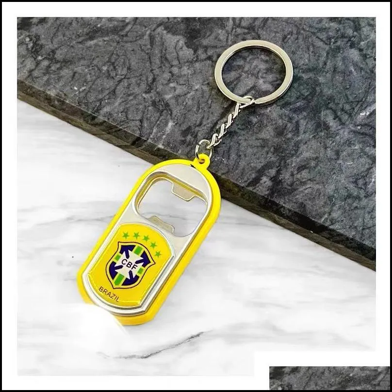 key chain bottle opener party favor luminous creative small gift keyringbar bar football fan souvenir rrb15985