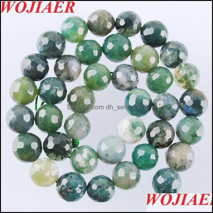 natural algae tribe agate faceted stone spacer loose beads 4 6 8 10 12mm jewelry making for bracelets 15 5inches by921