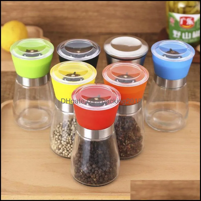 manual mills grinders sharp core grinding beans kitchen tool glass abrader flavouring spice bottles pepper bottle new arrival 2 7xya