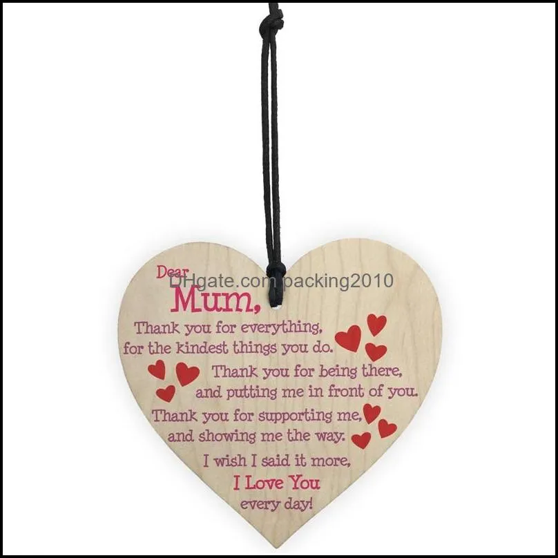 christmas decorations wooden plaque heart shape letters multi styles wood pendant tags hanging xmas tree ornament fit indoor decor0 9jw