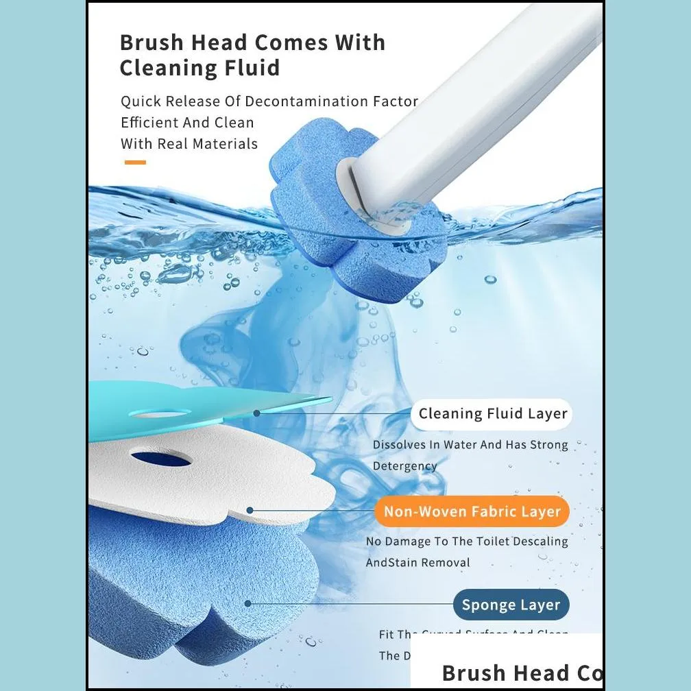 joybos disposable toilet brush household no dead end cleaning set artifact not dirty hands 220511