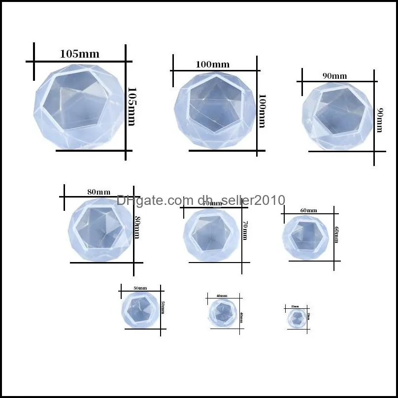 diamond silicone molds geometry flexible diy pendant mold jewelry resin making casting mould craft tool multi size