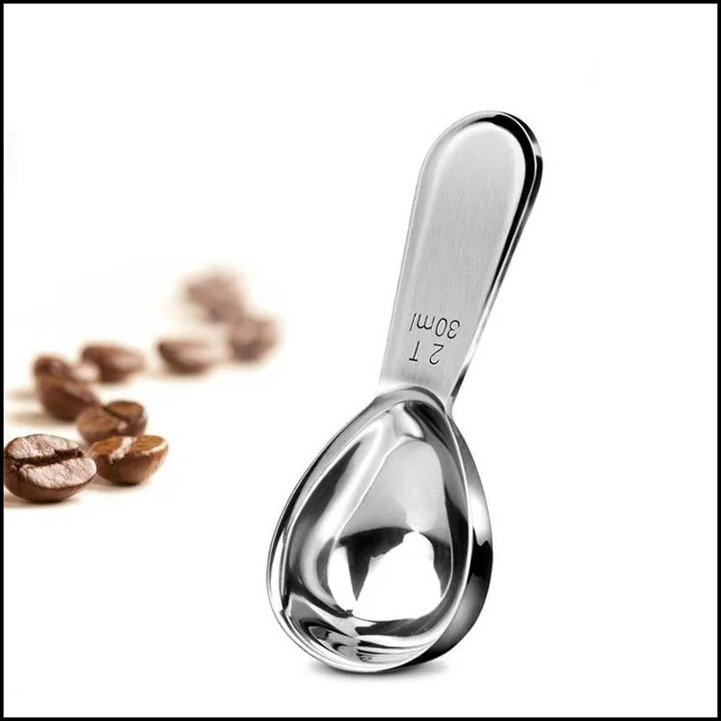 endurance stainless steel coffee scoops and measuring spoons exact ergonomic tablespoon 7 8hy d3