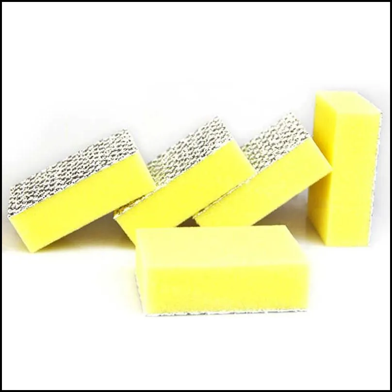 sponges scouring pads double side cleaning dishwashing sponge 10 pcs lot durable kitchen bathroom cloth pad tools supplies 220926