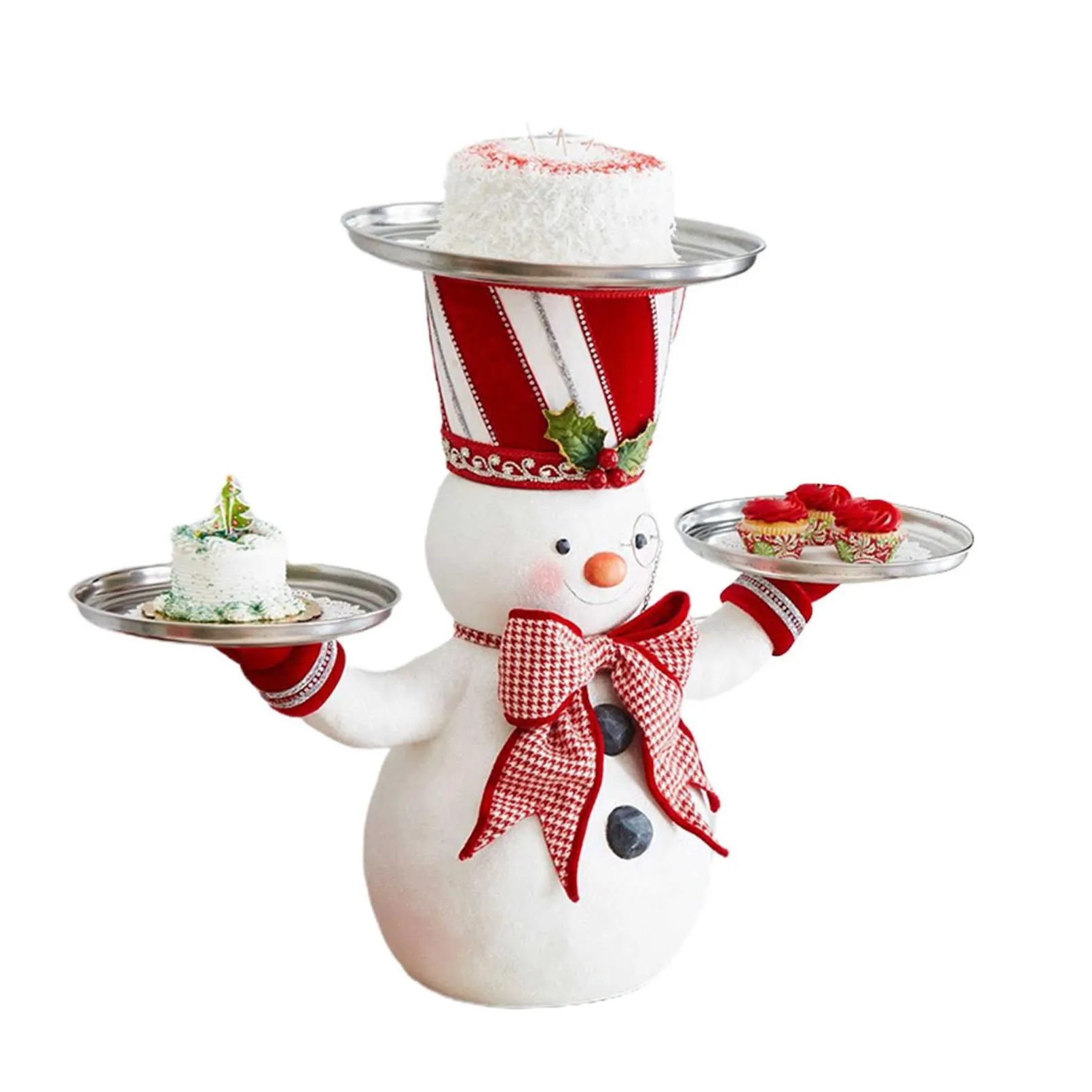 christmas decorations christmas snack stand 2 tier resin food serving tray cupcake holder bowl christmas table decoration ornaments snack rack