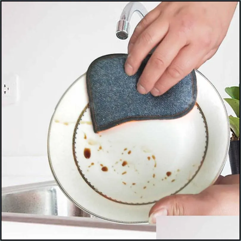 sponges scouring pads dishwashing microfiber scrub sponge for tools home and kitchen small things cleaning utensils useful accessories household goods