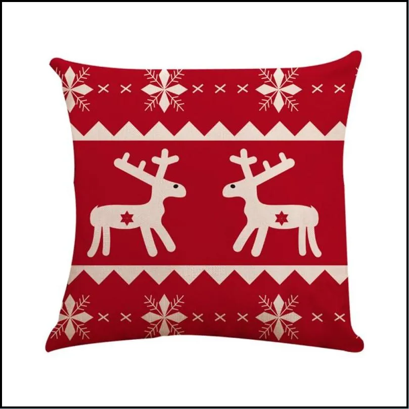 christmas square pillow cover cushion case toss pillowcase hidden zipper closure pillows christmas pattern pillow case decor