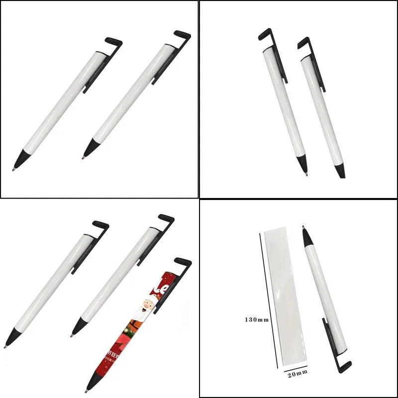 wholesale ballpoint pen markers sublimation blank ballpen shrink warp phone stand pens promotion with custom