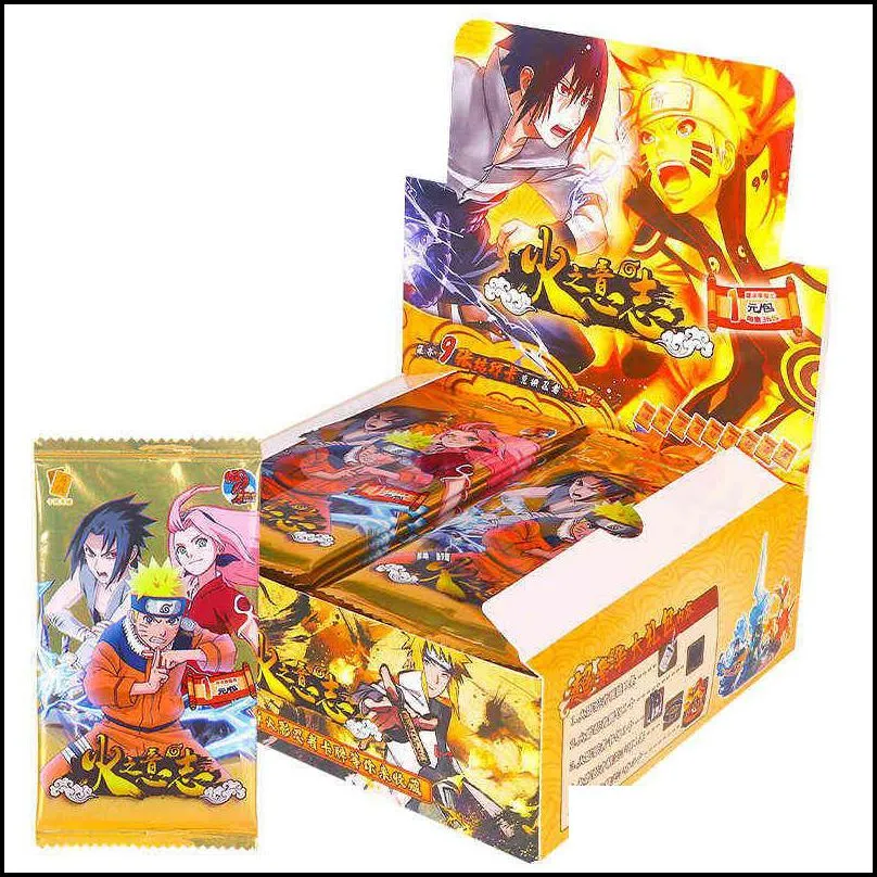 2022 narutoes collection cards uzumaki uchiha sasuke haruno sakura kakashi tcg trading card game for children birthday gift toy