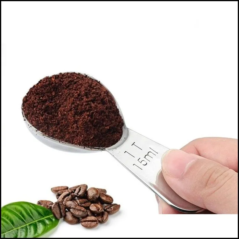 endurance stainless steel coffee scoops and measuring spoons exact ergonomic tablespoon 7 8hy d3