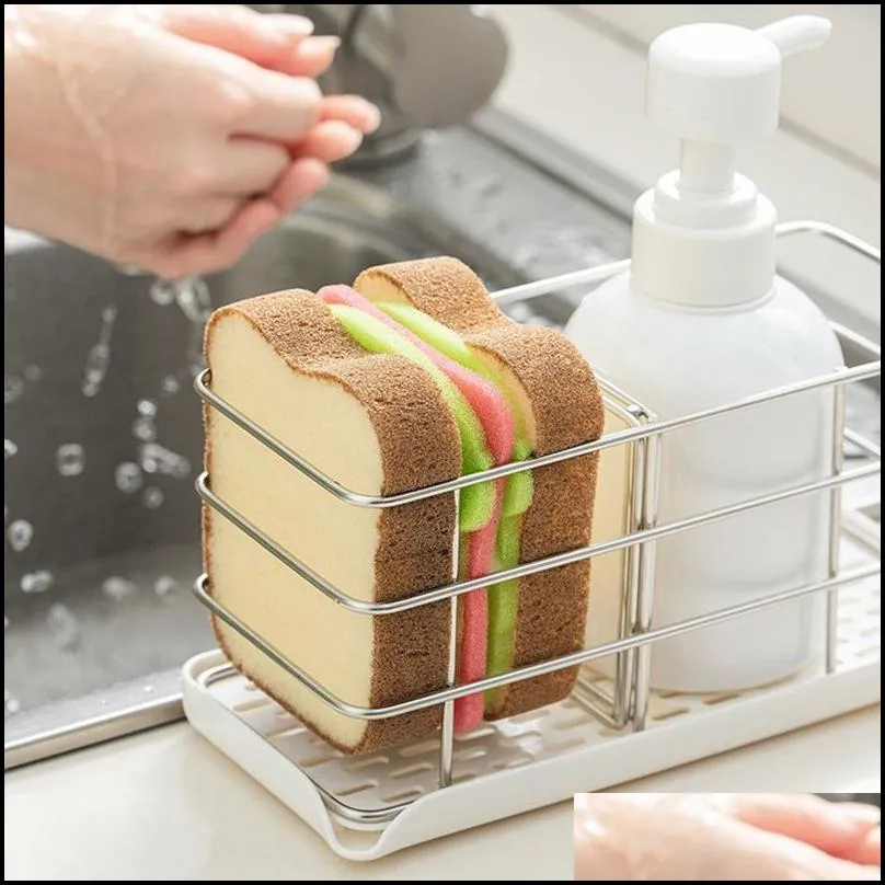 toast shape magic sponges dish washing washable scrubber tools for pots dishes kitchen accessories household cleaning gadget 220926