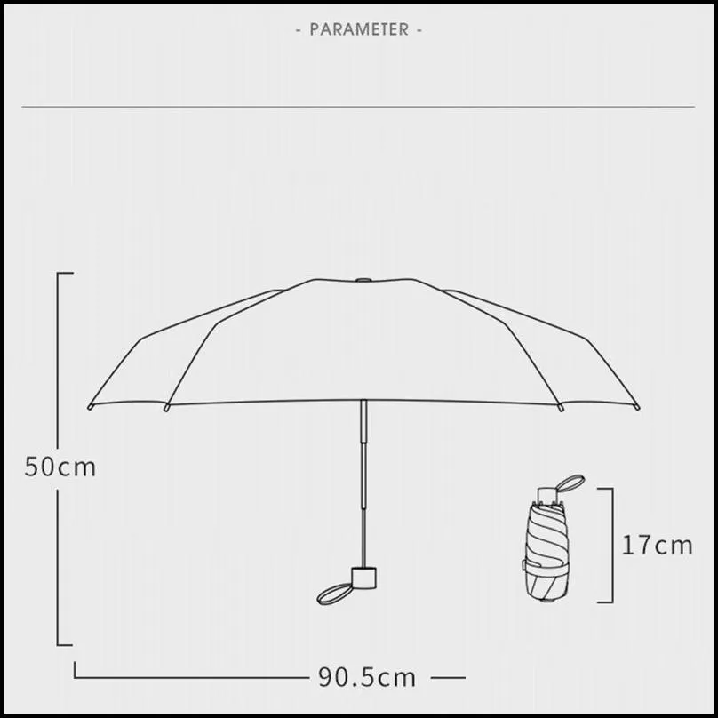 umbrellas mini 6 ribs luxury women anti uv parasol five folding fashion sun protection small vinyl 221010