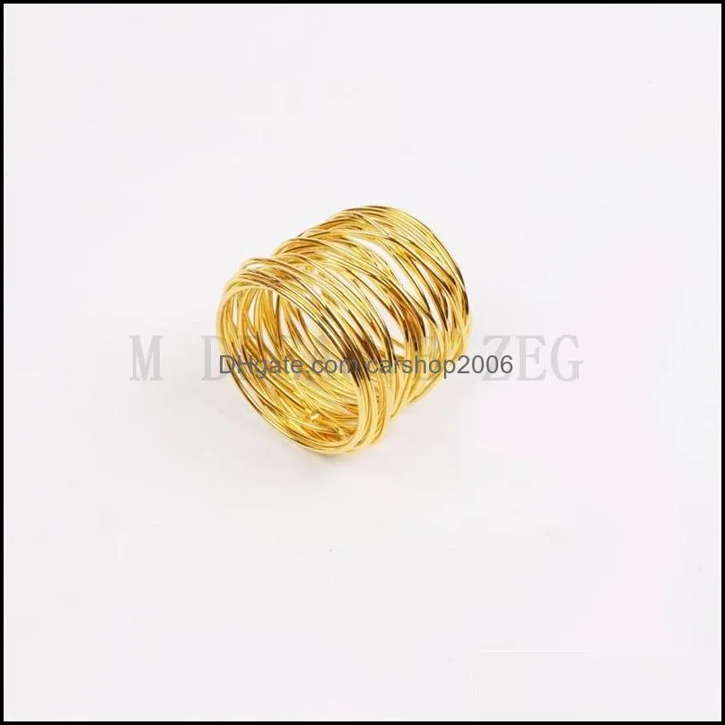 individuality napkin ring coil style napkin holder west dinner towel napkin ring party decoration table decoration accessories