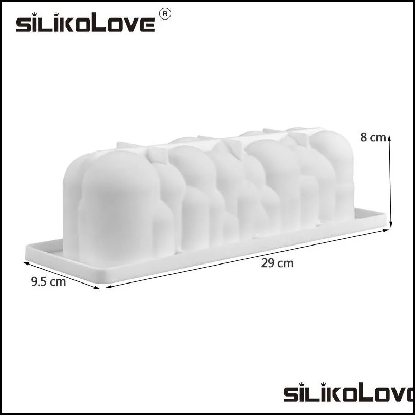 silikolove 3d cloud series silicone mold art cake mould diy homemade baking tools bubble spiral desserts mousse 220601