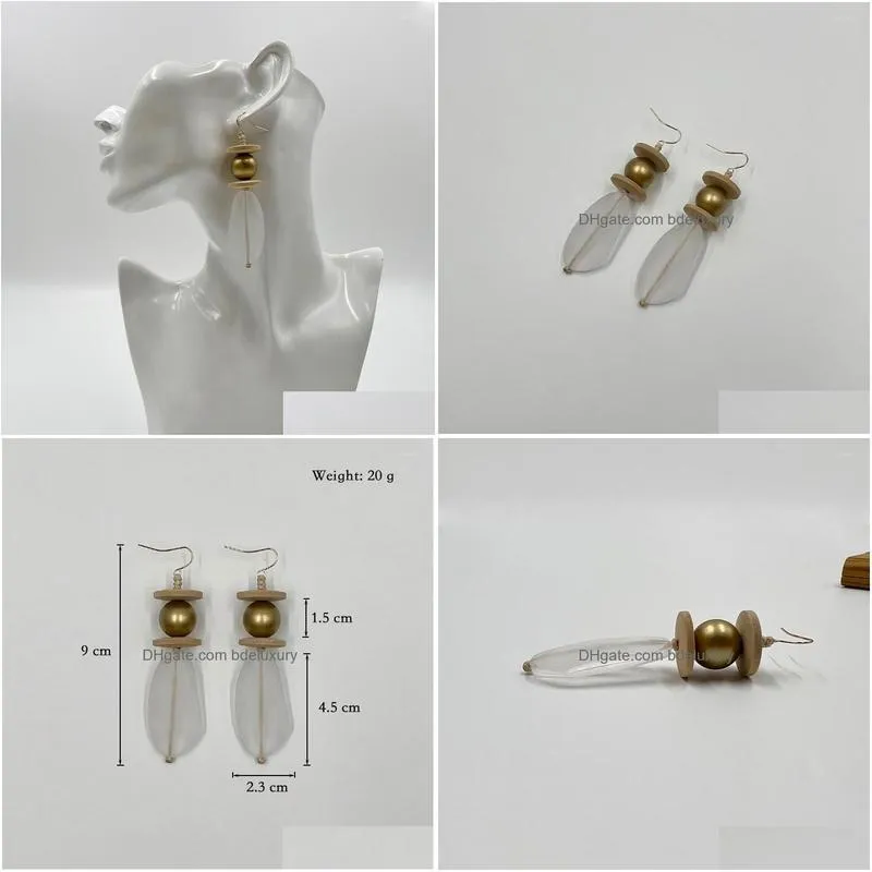 dangle earrings suekees goth drop earings fashion jewelry pendientes vintage boho long earring wood resin beads for women accessories